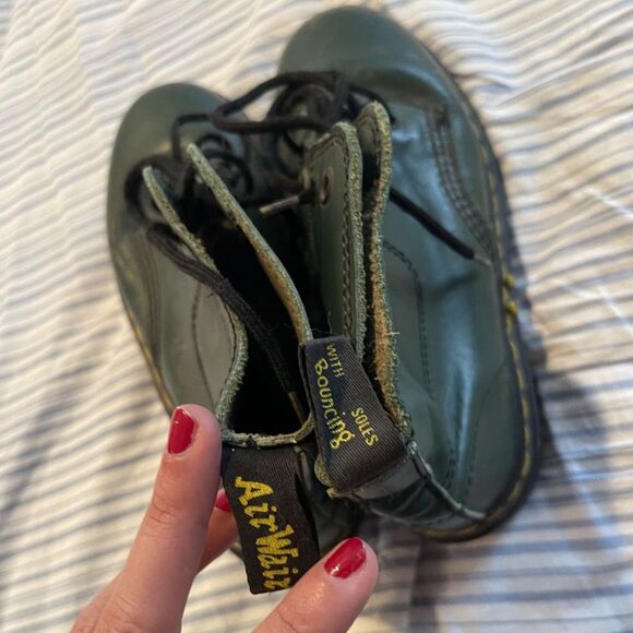 Vintage 80's Dr. Martens - Made in England - Kids 3 - Green - Picture 3 of 8